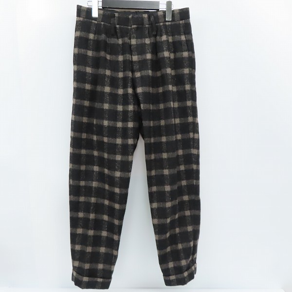 実際に弊社で買取させて頂いたPaul Smith/ポールスミス アルパカ混ウールチェック タックパンツ 266P PM-MH-41583/M