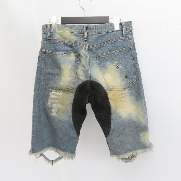 実際に弊社で買取させて頂いたIF SIX WAS NINE/イフシックスワズナイン ピアスデニム ハーフパンツ MUD MAX BEAR/1/2 351DK/28の画像 1枚目