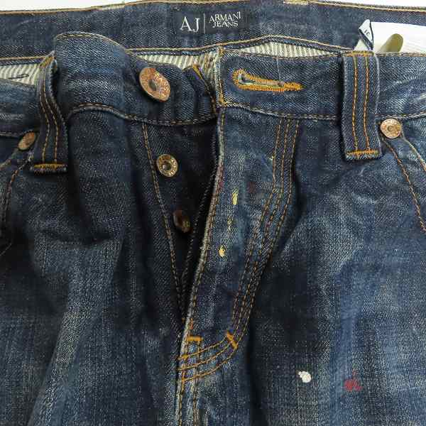 実際に弊社で買取させて頂いたARMANI JEANS/アルマーニジーンズ ペイント デニムパンツ/31の画像 6枚目