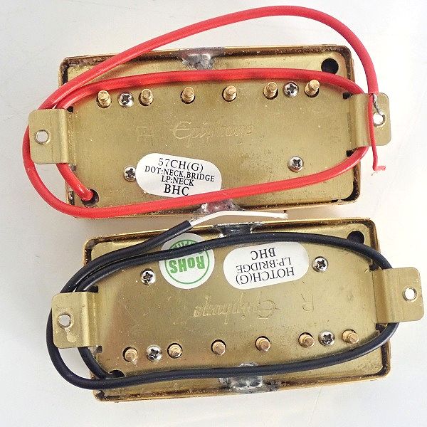 実際に弊社で買取させて頂いたEpiphone/エピフォン Korina Flying-V搭載ピックアップ ハムバッカー ゴールドパーツ フロント/リア用 2個セットの画像 1枚目
