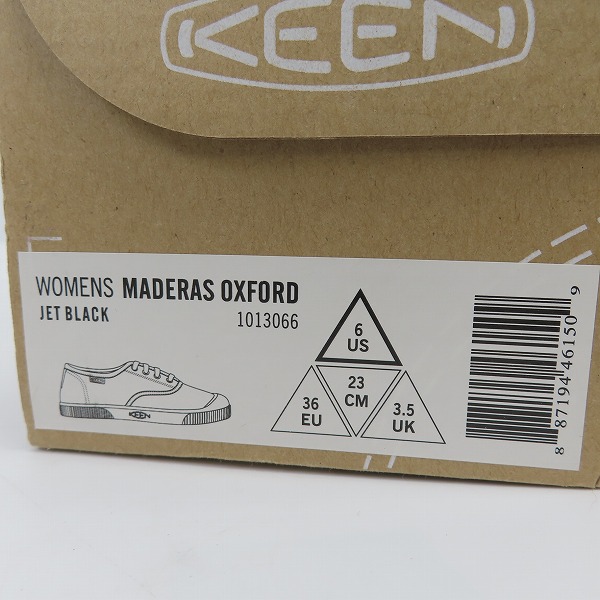 実際に弊社で買取させて頂いたKEEN/キーン MADERAS OXFORD/マデラス オックスフォード ローカット スニーカー ジェットブラック/23.0の画像 8枚目