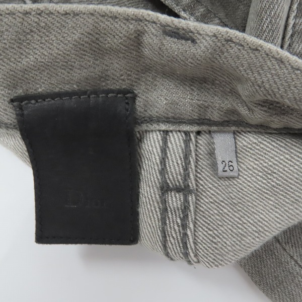 実際に弊社で買取させて頂いた【JPタグ】Dior HOMME/ディオールオム エディ期 ダメージ加工スキニーデニムパンツ 003D002TY046/26の画像 2枚目