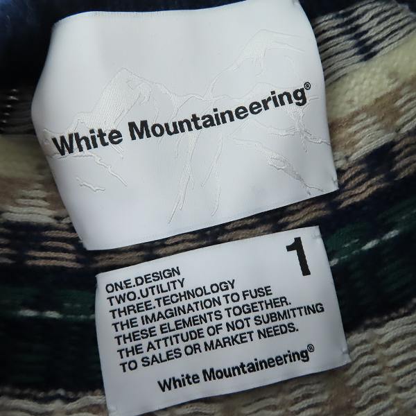 実際に弊社で買取させて頂いたWhite Mountaineering/ホワイトマウンテニアリング ROUND YOKE MULTI JACQUARD KNIT ニットセーター WM1873609/1の画像 2枚目