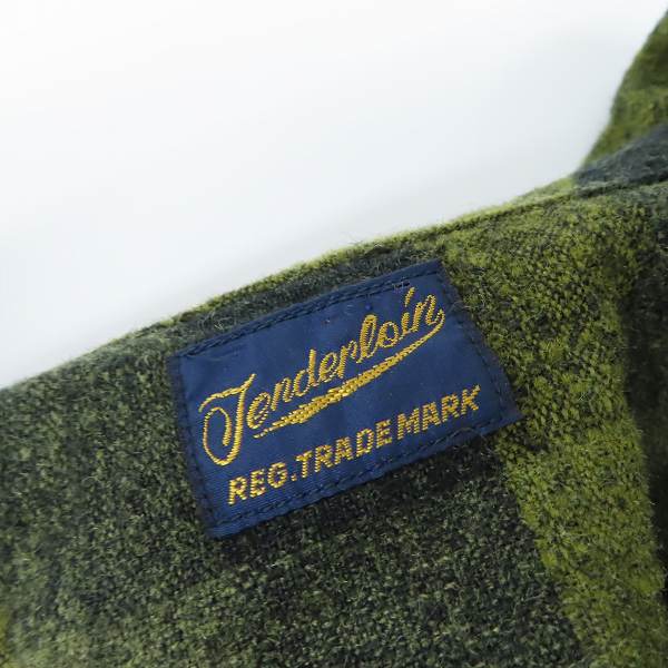 実際に弊社で買取させて頂いたTENDERLOIN/テンダーロイン ウール チェック柄 ガウンジャケット/Sの画像 2枚目