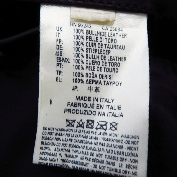 実際に弊社で買取させて頂いたDIESEL BLACK GOLD/ディーゼルブラックゴールド レザー ダブルライダース/48の画像 3枚目