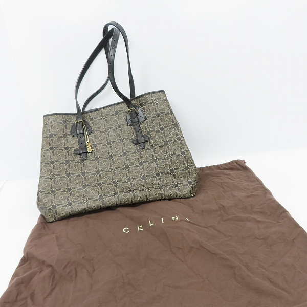 実際に弊社で買取させて頂いたCELINE/セリーヌ サルキー ロゴグラム トートバッグ 馬車柄の画像 7枚目