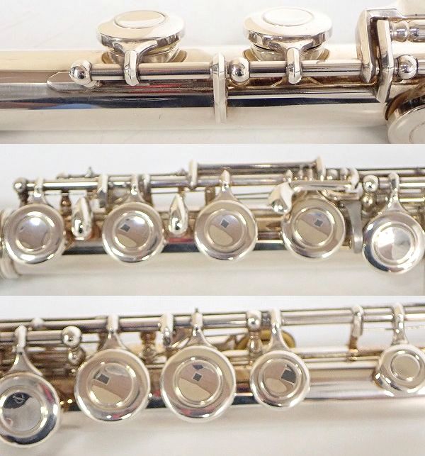 実際に弊社で買取させて頂いた【難有り】YAMAHA/ヤマハ YFL-31 フルート 頭部菅銀製 Eメカ付き ハードケース・ケースカバー付の画像 4枚目