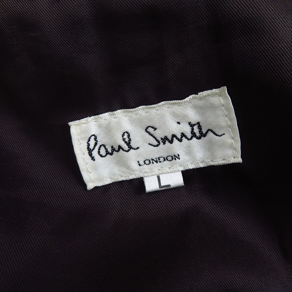 実際に弊社で買取させて頂いたPaul Smith LONDON/ポールスミスロンドン 羊革 レザー トレンチコート/Lの画像 2枚目