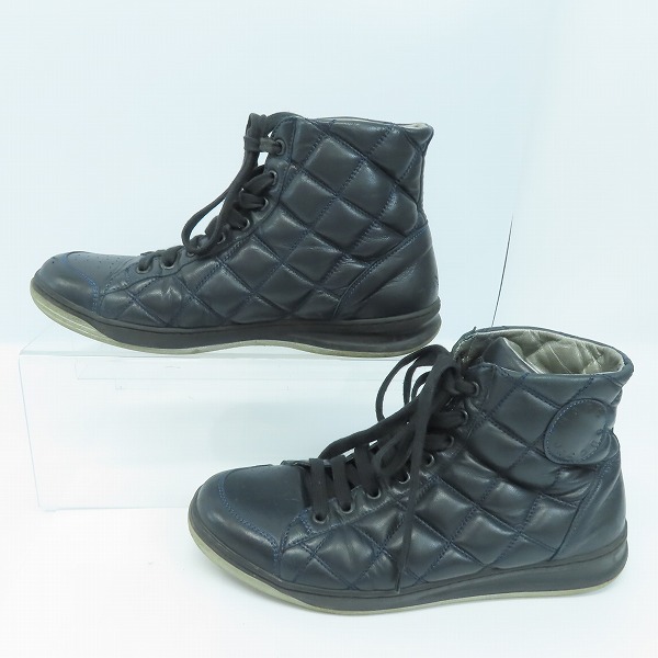 実際に弊社で買取させて頂いたMARC JACOBS/マークジェイコブス キルティング ハイカットスニーカー の画像 3枚目