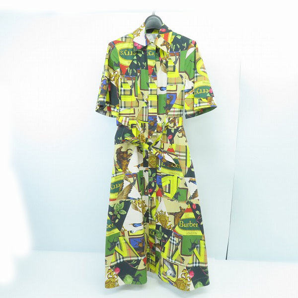 実際に弊社で買取させて頂いたBURBERRY London England/バーバリーロンドン スカーフプリントシャツドレス/8001440/UK2