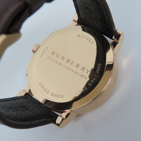 実際に弊社で買取させて頂いたBURBERRY/バーバリー クロノグラフ メンズ 腕時計 BU1863【動作未確認】の画像 3枚目