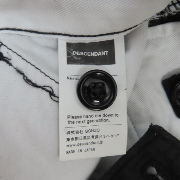 実際に弊社で買取させて頂いたDESCENDANT/ディセンダント カーゴパンツ ブラック/1の画像 3枚目
