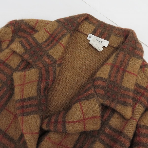 実際に弊社で買取させて頂いたCELINE/セリーヌ チェック柄 モヘア混 ジャケット 40の画像 5枚目