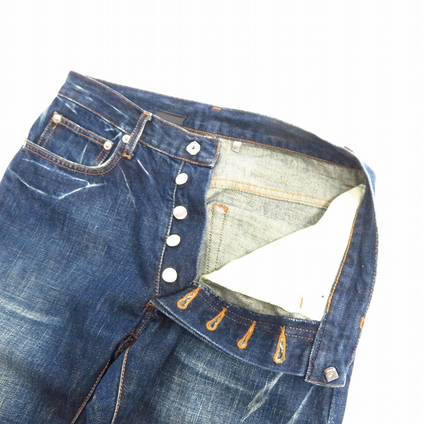 実際に弊社で買取させて頂いたDior HOMME/ディオールオム ストレート インディゴデニムパンツ/27の画像 2枚目