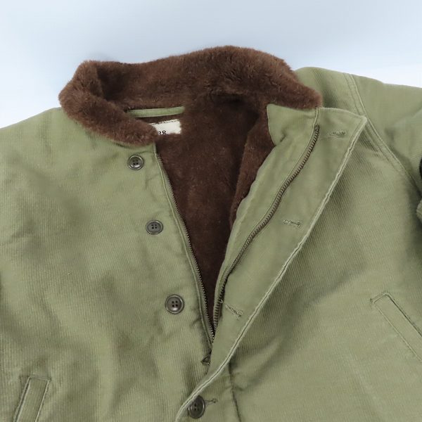 実際に弊社で買取させて頂いたTENDERLOIN/テンダーロイン アルパカジャングルクロス N-1デッキジャケット/38(S)の画像 5枚目