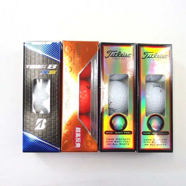 実際に弊社で買取させて頂いた【未使用】Titleist HVC SOFT FEEL/BRIDGESTONE TOUR B XS他 ゴルフボール 1ダース