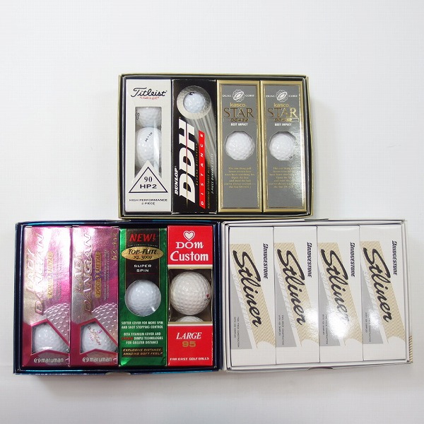 実際に弊社で買取させて頂いた【未使用/おまとめ3ダース】DUNLOP DDH/Titleist 90HP2/KASCO STAR DC432等 ゴルフボール