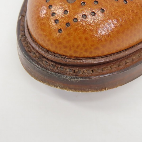 実際に弊社で買取させて頂いたBLACK FLEECE BY BROOKS BROTHERS/ブラックフリース シボレザー ウイングチップ ドレスシューズ 69039026/8Dの画像 6枚目