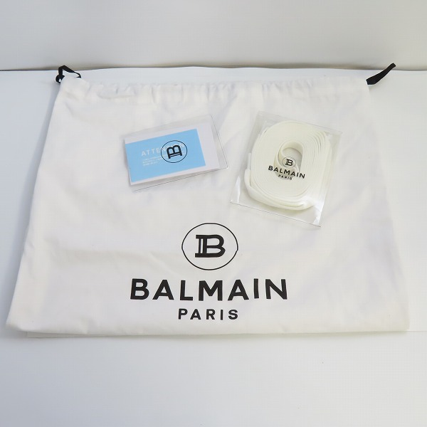 実際に弊社で買取させて頂いたBALMAIN/バルマン B-Court/Bコート レザーローカットスニーカー 42の画像 8枚目