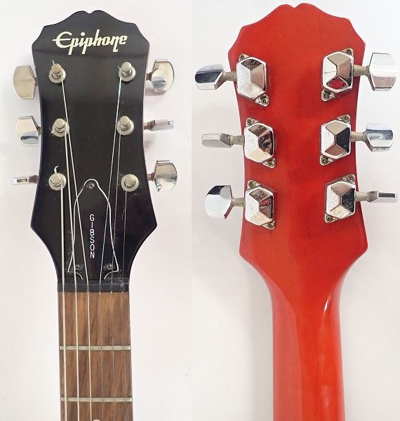 実際に弊社で買取させて頂いた★Epiphone/エピフォン Les Paul 100 /レスポール ボルトオンネック ソフトケース付 の画像 2枚目