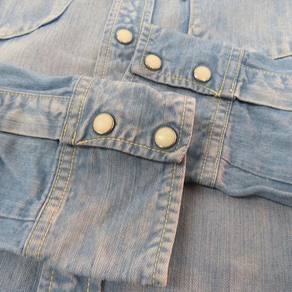 実際に弊社で買取させて頂いたBLUE BLUE/ブルーブルー ウエスタンデニムシャツ/1の画像 7枚目