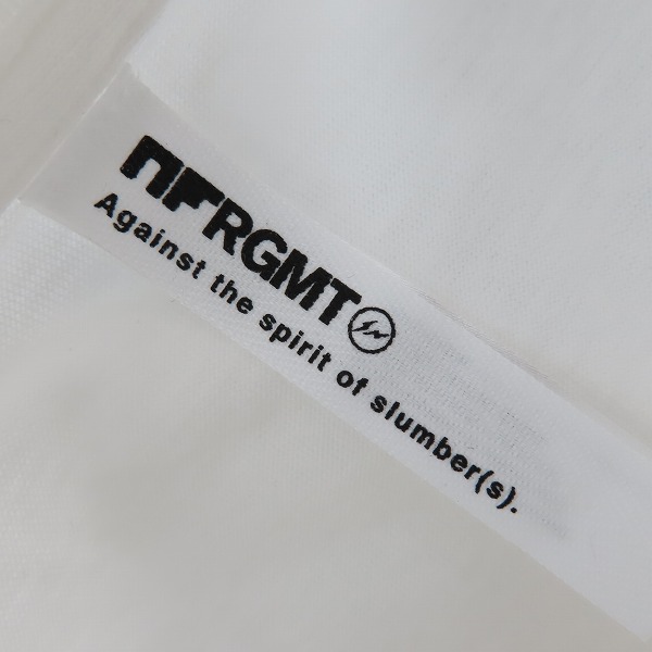実際に弊社で買取させて頂いたNF×FRAGMENT DESIGN/エヌエフ×フラグメントデザイン コラボ NFRGMT ロゴTシャツ ホワイト/Mの画像 2枚目