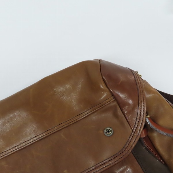 実際に弊社で買取させて頂いたmaster-piece/マスターピース カウレザー ショルダーバッグの画像 6枚目