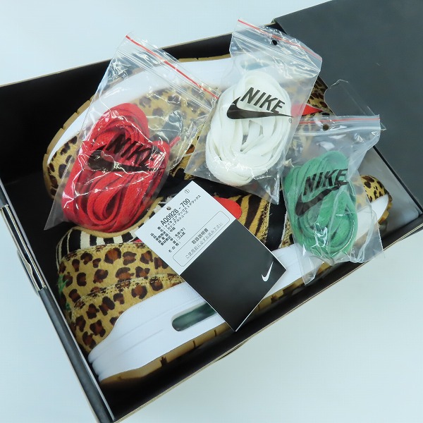 実際に弊社で買取させて頂いた【未使用】NIKE/ナイキ×ATMOS/アトモス AIR MAX 1/エアマックス1 DLX ANIMAL PACK 2.0 AQ0928-700/25の画像 8枚目