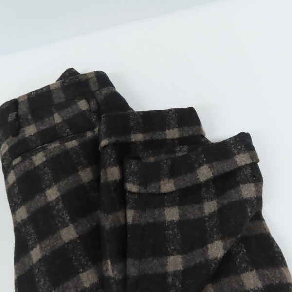 実際に弊社で買取させて頂いたPaul Smith/ポールスミス アルパカ混ウールチェック タックパンツ 266P PM-MH-41583/Mの画像 7枚目