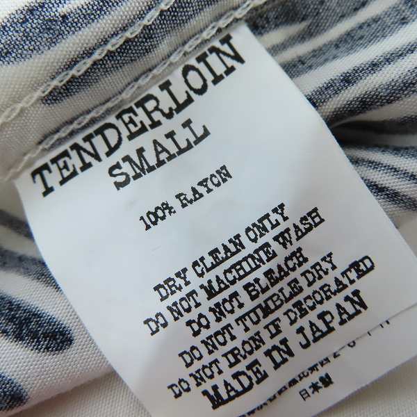実際に弊社で買取させて頂いた【未使用】TENDERLOIN/テンダーロイン RAYON SHT C レーヨンシャツ ブラック/ホワイト/Sの画像 3枚目
