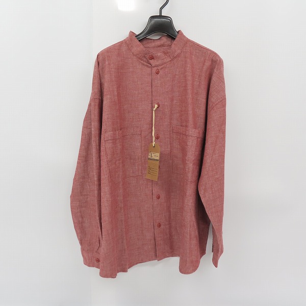 実際に弊社で買取させて頂いた 【未使用】TENDERLOIN/テンダーロイン STAND SHT CHAMBRAY スタンドカラー シャンブレーシャツ/L