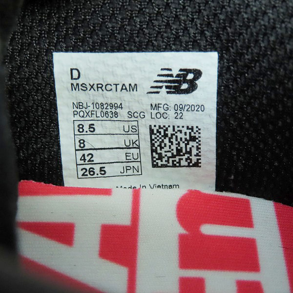 実際に弊社で買取させて頂いたStaple×Atmos×New Balance/ニューバランス MSXRCTAM 26.5の画像 5枚目