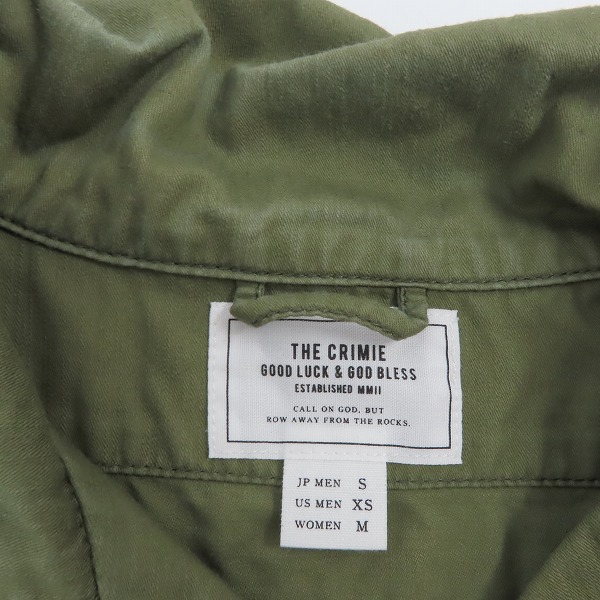 実際に弊社で買取させて頂いたTHE CRIME/クライミー 長袖 ワークシャツ バック刺繍/Sの画像 2枚目