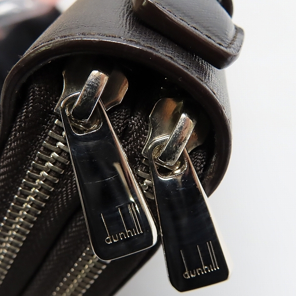 実際に弊社で買取させて頂いたdunhill/ダンヒル ダブルジップオーガナイザー セカンドバッグの画像 8枚目