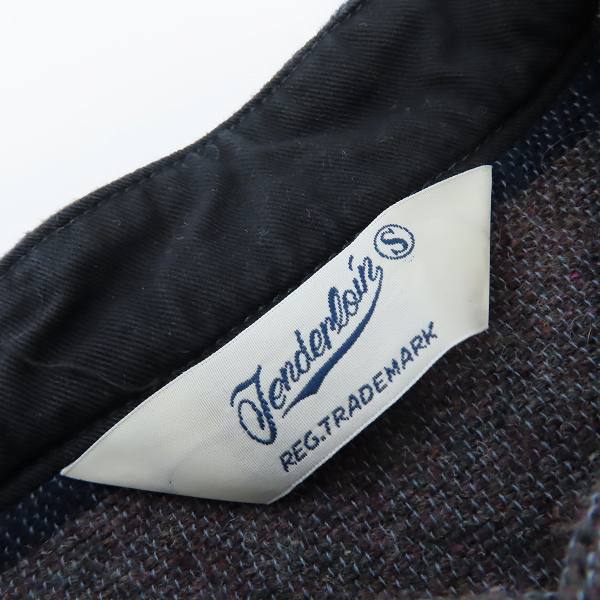 実際に弊社で買取させて頂いたTENDERLOIN/テンダーロイン ウール混 ノーカラー ボーダー柄 長袖 シャツ グレー×ネイビー Sの画像 2枚目