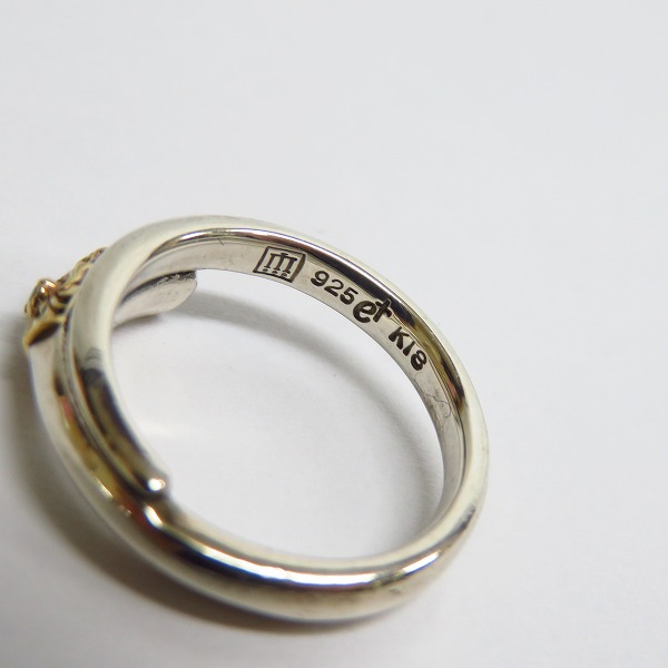 実際に弊社で買取させて頂いたDr.MONROE/ドクターモンロー ペアリング SV×K18 9号の画像 6枚目