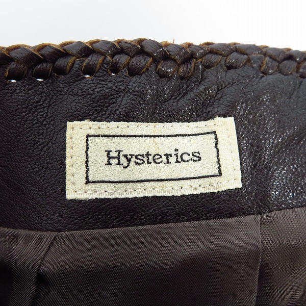 実際に弊社で買取させて頂いたHysterics/ヒステリックス レザースカート ダークブラウン 3LK-2840/FREEの画像 2枚目