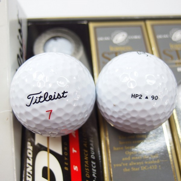 実際に弊社で買取させて頂いた【未使用/おまとめ3ダース】DUNLOP DDH/Titleist 90HP2/KASCO STAR DC432等 ゴルフボールの画像 2枚目