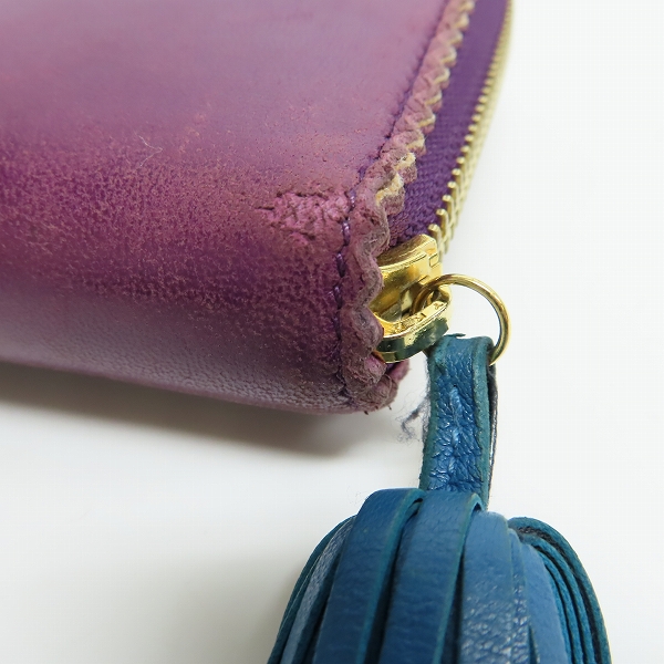 実際に弊社で買取させて頂いたLOEWE/ロエベ アマソナ ラウンドジップ ウォレット 182N81.F13の画像 6枚目