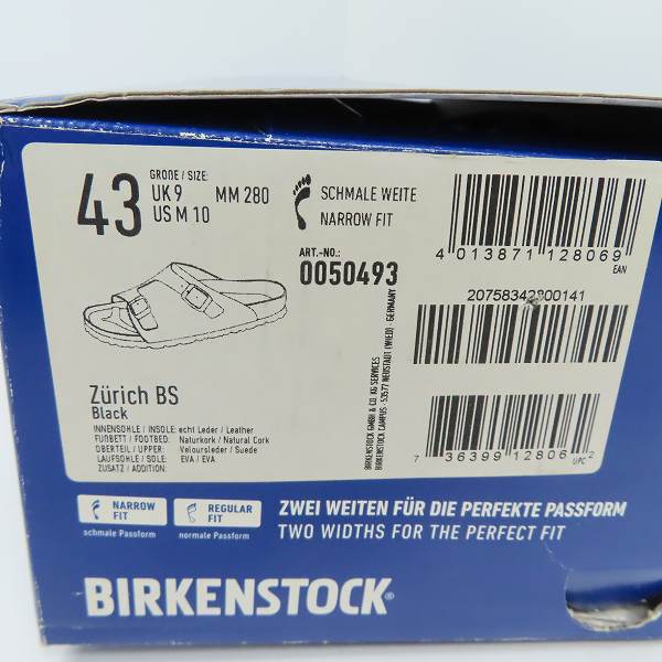 実際に弊社で買取させて頂いた【未使用】BIRKENSTOCK/ビルケンシュトック Zurich BS サンダル 0050493/28の画像 7枚目