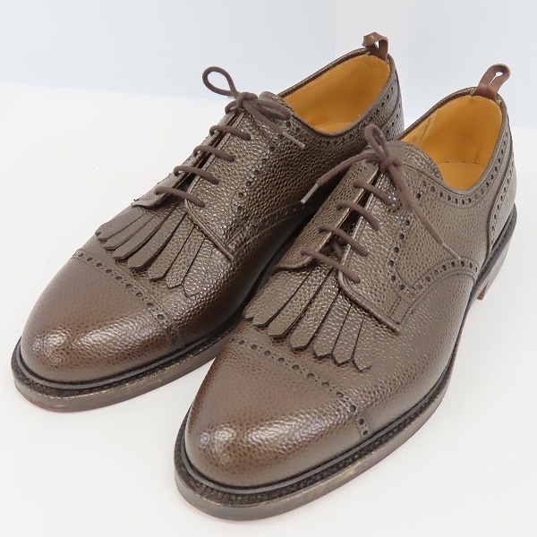 実際に弊社で買取させて頂いたBLACK FLEECE BY BROOKS BROTHERS/ブラックフリース シボレザー キルトタン ドレスシューズ 32970026/8.5D