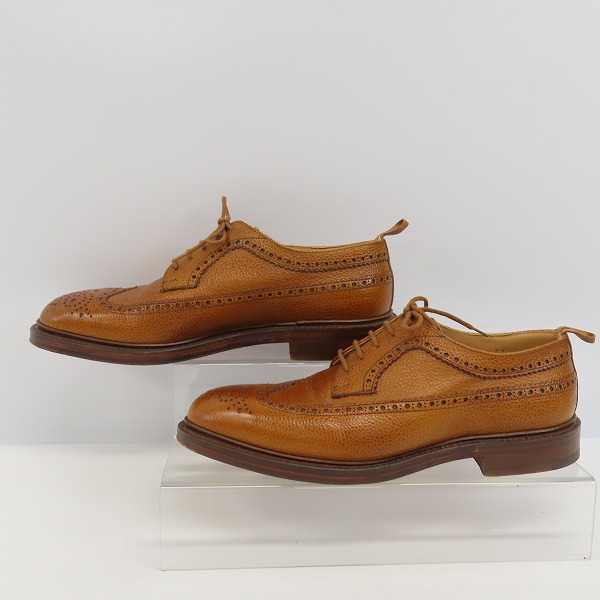 実際に弊社で買取させて頂いたBLACK FLEECE BY BROOKS BROTHERS/ブラックフリース シボレザー ウイングチップ ドレスシューズ 69039026/8Dの画像 2枚目