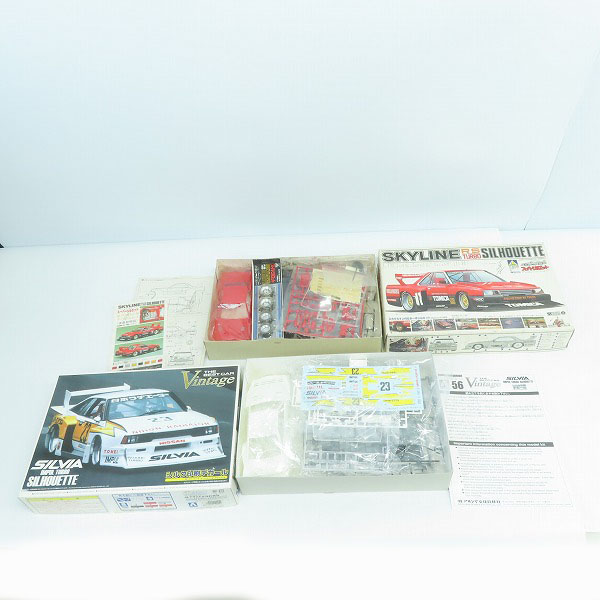 実際に弊社で買取させて頂いた【未組立】AOSHIMA/アオシマ 1/24  シルビア インパル/スカイラインRS ターボシルエット 2点セットの画像 1枚目