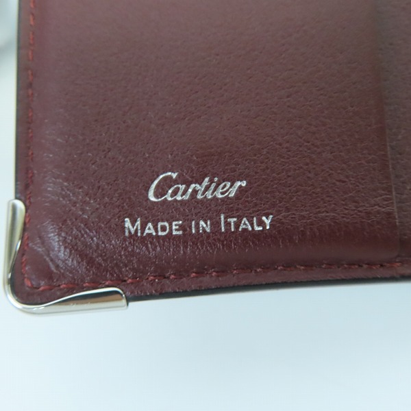 実際に弊社で買取させて頂いたCartier/カルティエ レザー 二つ折り財布 ブラックの画像 4枚目