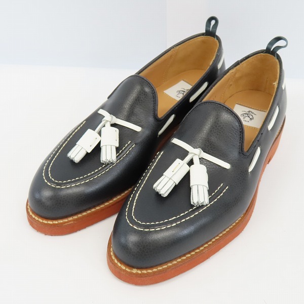 実際に弊社で買取させて頂いたBLACK FLEECE BY BROOKS BROTHERS/ブラックフリース Pebble Leather Tassel Loafers タッセルローファー 100029678/7.5D