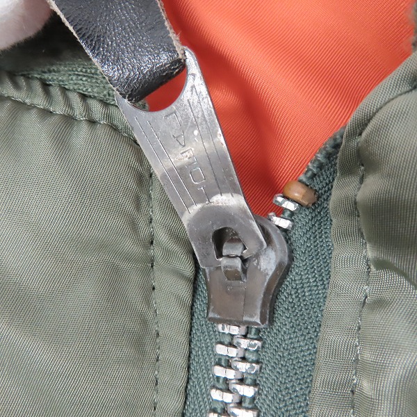 実際に弊社で買取させて頂いたALPHA INDUSTRIES/アルファインダストリーズ Made in USA MA-1 リバーシブル フライトジャケット 0645-00-573-8335/Sの画像 8枚目