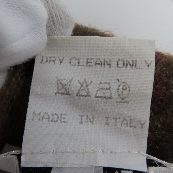 実際に弊社で買取させて頂いたCELINE/セリーヌ チェック柄 モヘア混 ジャケット 40の画像 4枚目