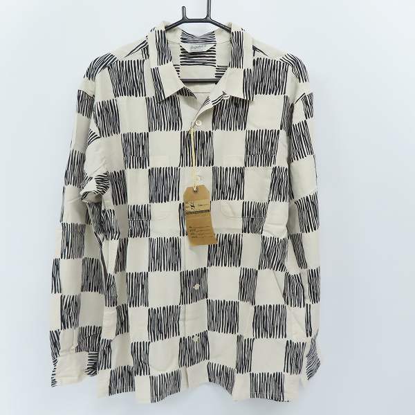 実際に弊社で買取させて頂いた【未使用】TENDERLOIN/テンダーロイン RAYON SHT C レーヨンシャツ ブラック/ホワイト/S