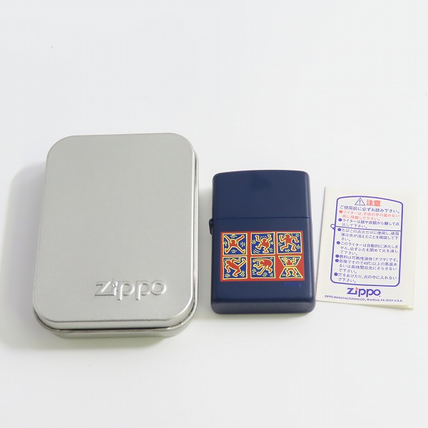 ZIPPO/ジッポー Keith Haring/キースヘリング マット加工 ネイビー