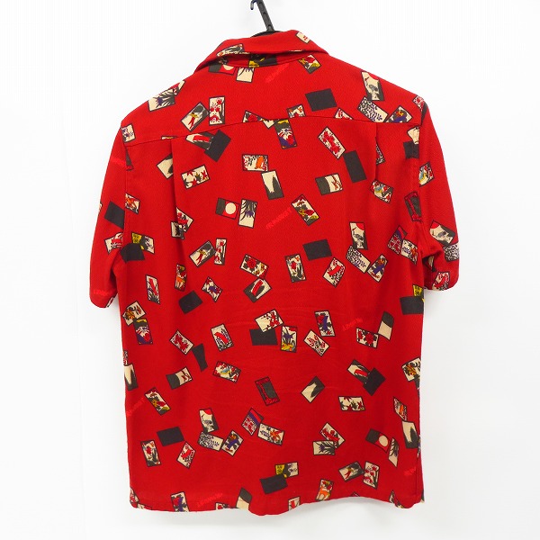 実際に弊社で買取させて頂いたHOLLYWOOD RANCH MARKET/ハリウッドランチマーケット 花札 半袖オープンカラーシャツ/XSの画像 1枚目